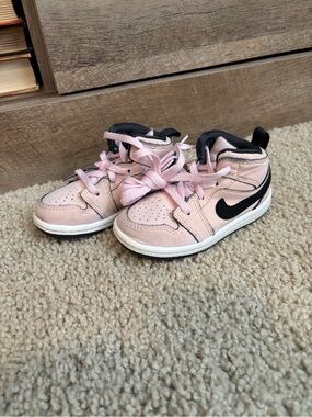 Nike Kids Pink and Black High-Top Sneakers